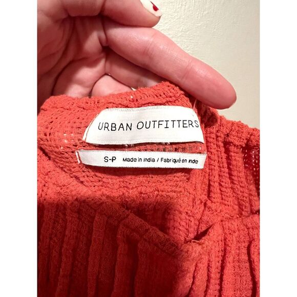 NWT Urban Outfitters Orange Gauze Tie Strap Wide Leg Jumpsuit 100% Cotton Small - Picture 11 of 11